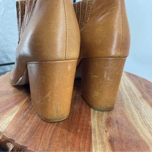 Kelsi Dagger Brooklyn west Tan Leather Ankle Boots Size 9 - Picture 5 of 8